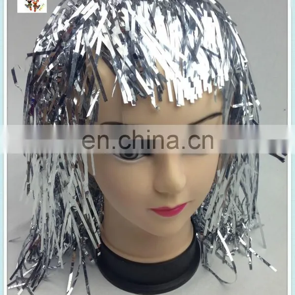 Cheap Colors Carnival Party Unisex Short Tinsel Wigs HPC-0023 photo-5