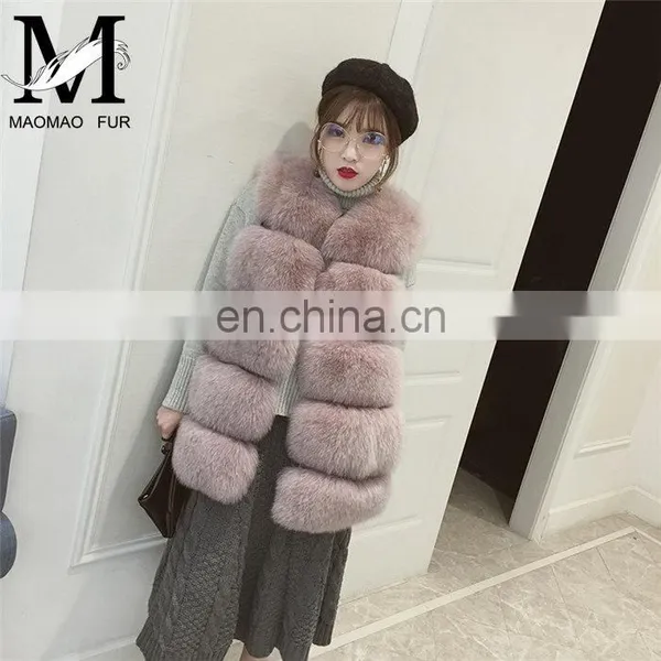2016 New Fashion Women Luxury Vest Hot Sale Lady Vest Real Fox Fur Waistcoat photo-5