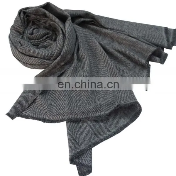 Pashmina Wool Scarfs India , Herringbone Pashmina Wool Shawl , Scarves photo-5
