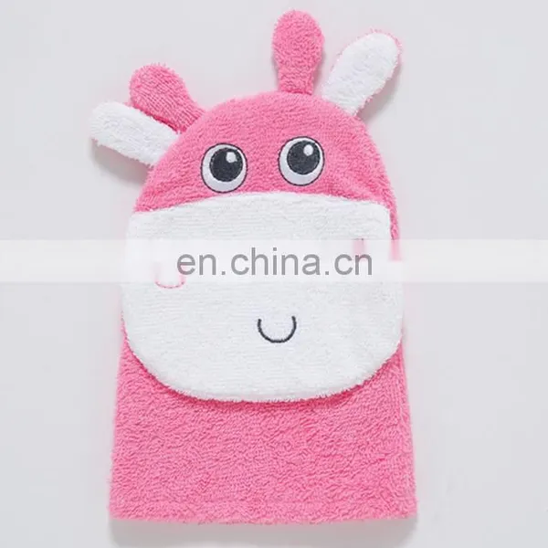 Baby Shower Gifts Terry Cloth Animal Shaped Bath Puppets Gloves Baby Wash Mitt photo-4