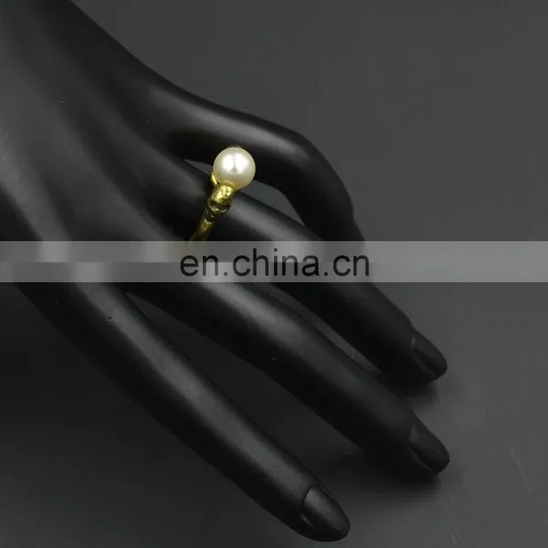 MCR-0010 In Stock Fashion Wedding Wholesale Latest Pearl Ring Designs for Women photo-2