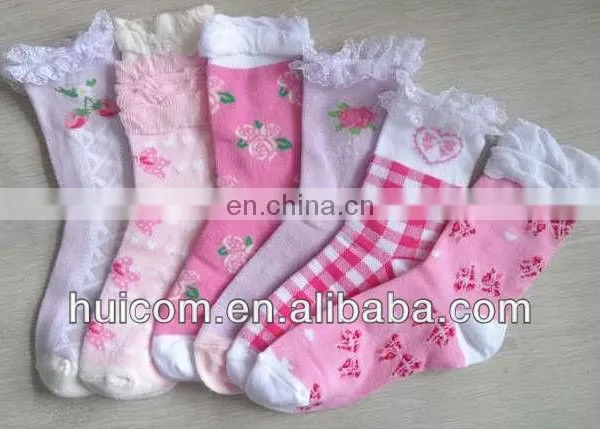 Girls Cotton Socks Round Dot