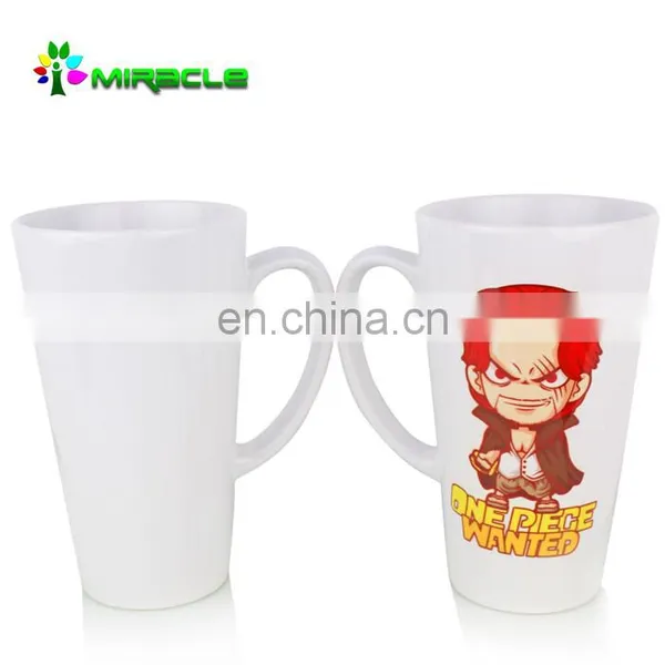 V-shaped 17oz White Blank Sublimation Coated Mug Wholesale