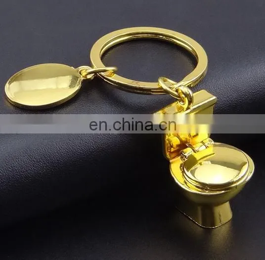 New Design Custom Metal Gold Closestool Keychain in Closestool photo-6