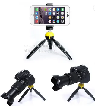 Lightweight Plastic Portable Desktop Selfie Stick Tripod Flexible Camera Phone Mini Tripod for Iphone Dslr Cell Phone