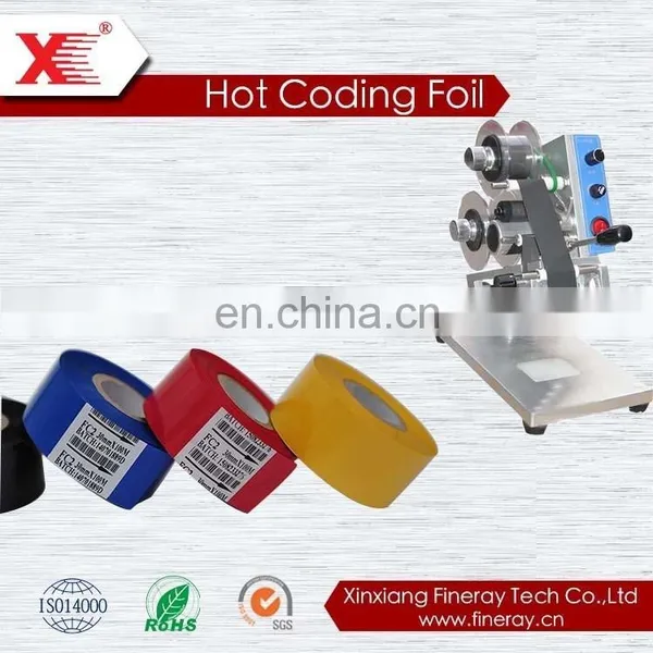 Hot Stamping Date Coding Foil/hot Thermal Transfer Foil for Printing Expiration Date FC3 Type 30mm*100m Size photo-5