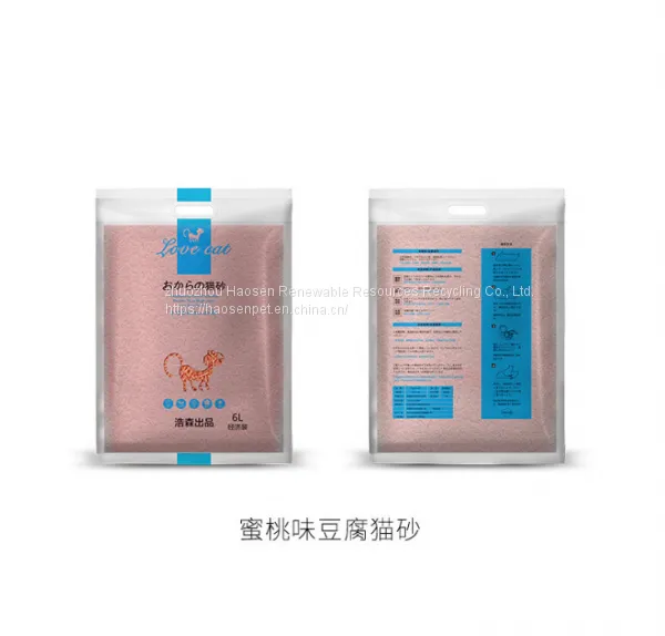Haosen Tofu Cat Litter 6L2.5kg Peach Peach Tofu Cat Litter OEM OEM Nissan 70 Tons