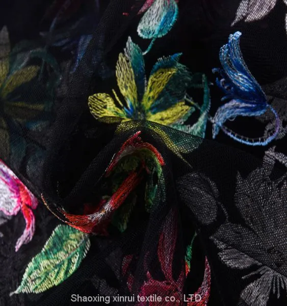 African Mesh New 3d Flower Lace Fabric Embroidery photo-2