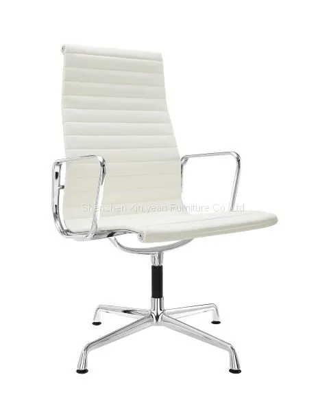 High Back Eames Office Chair With 4 Star Legs Tan Office Chair Computer Table With Chair Office Chairs Without Wheels photo-2