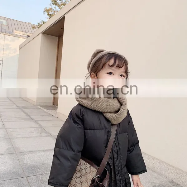 Hot Selling High Quality Kids Down Coats Black Fashion Wholesale Baby Girls Winter Clothes photo-3