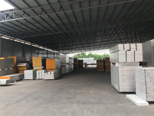 Roof And Wall System Galvanized Metal Sheet Rockwool Sandwich Panel For Workshop photo-2