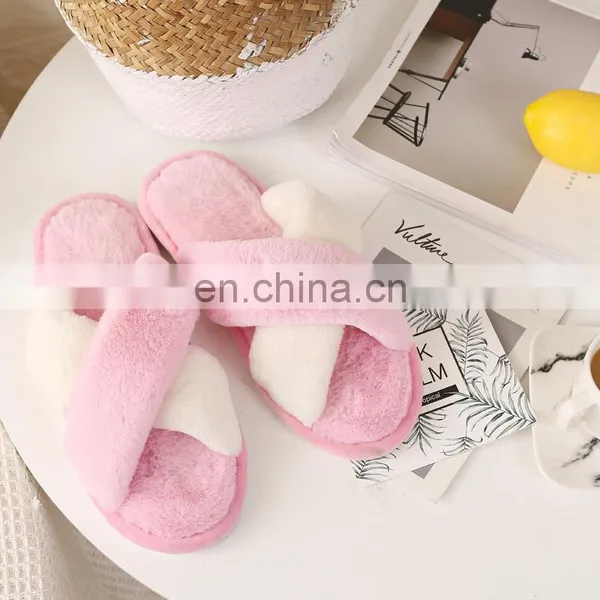 Wholesale Soft and Warm Shoes Leopard Sandals Furry Slippers for Women photo-6