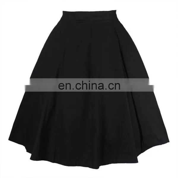 2020 New Arrivals Women Solid Color A-Line Skirts Ladies Casual Skirts Women Casual Dress photo-3