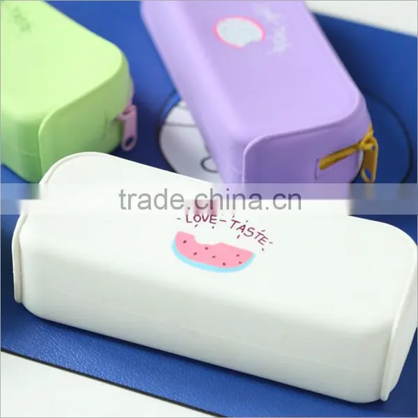 Stock!Silicone Pencil Bag School Office Silicone Pen Cases / Wholesale Colorful Pencil Bag photo-2