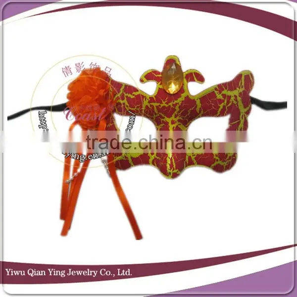 Custom Nice Color Amusement Mask Cocktail Party Mask With Flower photo-4