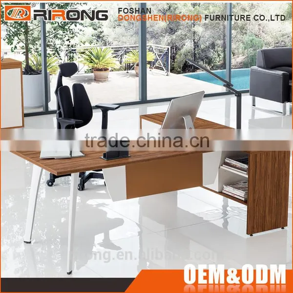 Modern Home Office Furniture Desk Leather Melamine Wooden Executive Office Counter Desk With File Cabinet photo-6
