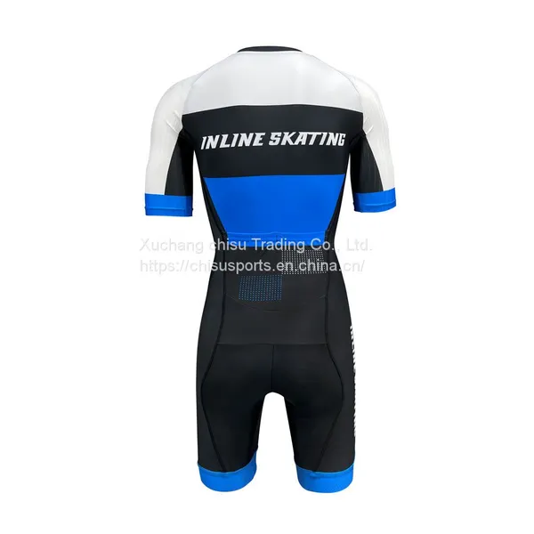 Hot Design Unisex Skate Sportswear Customized Sublimation Short Sleeve Custom Speed Skating Suitcustom Speed Skating Suit Roller Inline Speed Skating Skin Suit photo-2