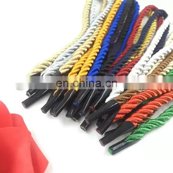 Factory Directly Wholesale Colored Round Premium 3-strand Twisted Packing Rope With Buckle Clip for Gift Boxes Paper Bag
