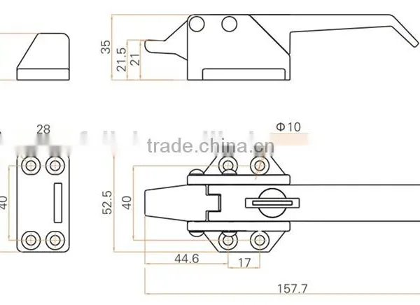 2015 FEILEI LS13-2 ZinC Diecast Nice Design Freezer Door Handle photo-6