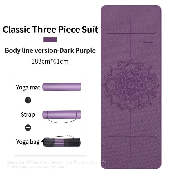 Custom Logo Fitness Equipment Soft Natural Tpe Yoga Mat Material Eco-Friendly TPE Yoga Mat photo-3