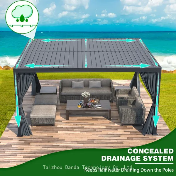 3*3m Waterproof and Easy Assemble Outdoor Pergola photo-3