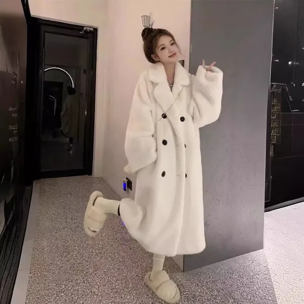 Fur Coat for Women Winter New Style Imitation Mink Fur Suit, Fur Coat, Loose, Warm, Slimming and Long Style photo-3