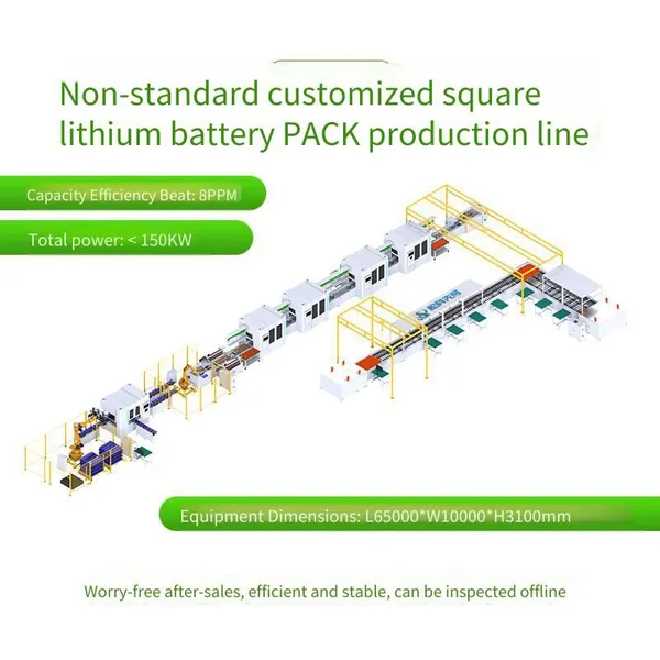 Square Shell Lithium Battery Pack Production Line, Industrial and Commercial Energy Storage Module Production Equipment, Soft Pack Cell Final Assembly Line Body photo-2