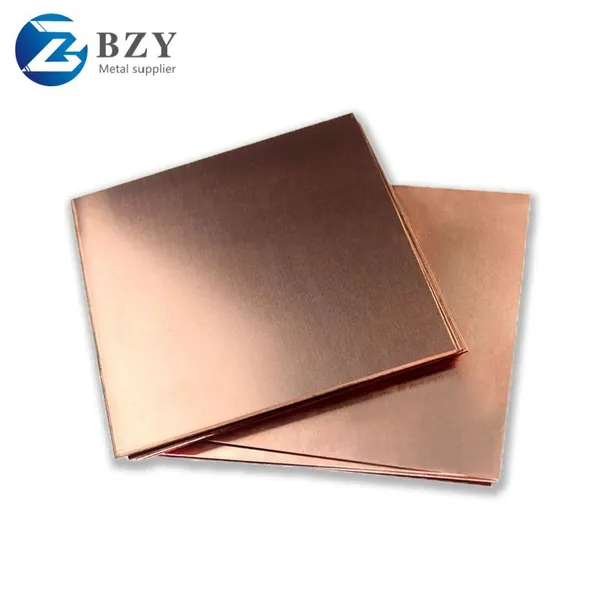 Factory Price Pure Copper Plate Sheets 1mm-3mm Thickness Bright Surface T1 T2 T3 Brass Plate for Industrial & Decorative photo-2
