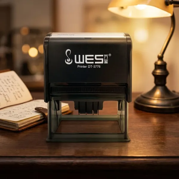 Automatic Date Stamp 37x76mm Self-Inking Plastic Adjustable Calendar Custom Logo Text ISO9001 Certified for Shipping Legal Use photo-1