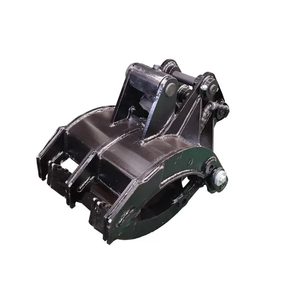 Mini Bagger Hydraulik-Greifer-Anbaugerät fest nicht drehend Bolzenmontage Spiralkabelbündel Glanzschwarz