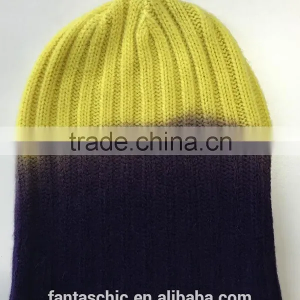 Custom Space Dye Novelty Knitted Slouch Beanie Hat With Soft Handfeel photo-3