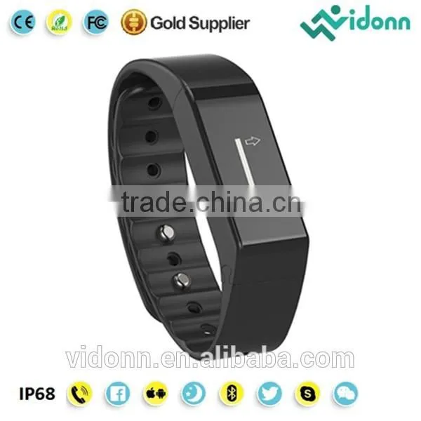 Factory Price Vidonn X6S IP68 USB Charging Step Counter Calorie Burnt Free APP Android IOS Compatible Smart Bracelet Bluetooth