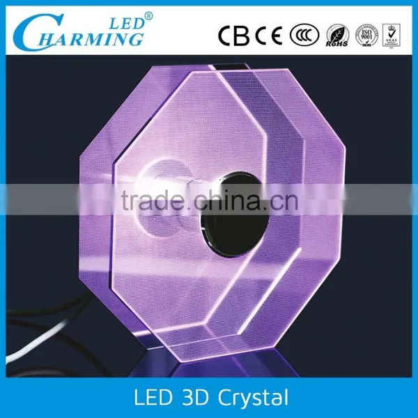 2016 New Hexagon Smd5050 Light Weight Led 3d Crystal Light photo-4