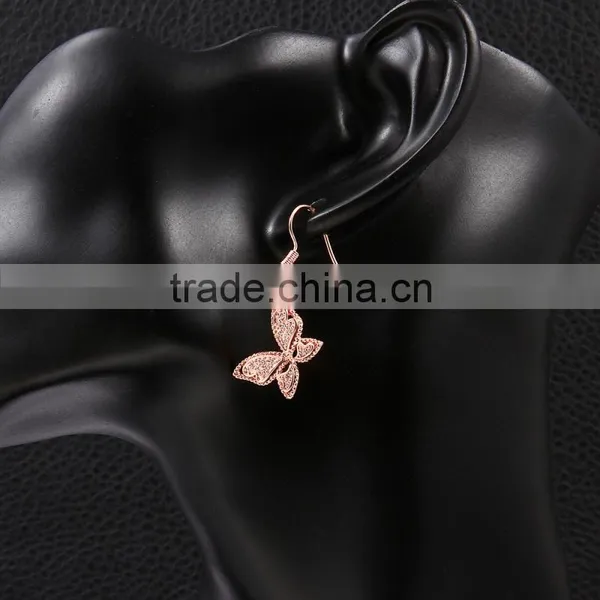 2015 New Arrival Butterfly Shape Arabic Gold Earring Designs for Girls photo-6
