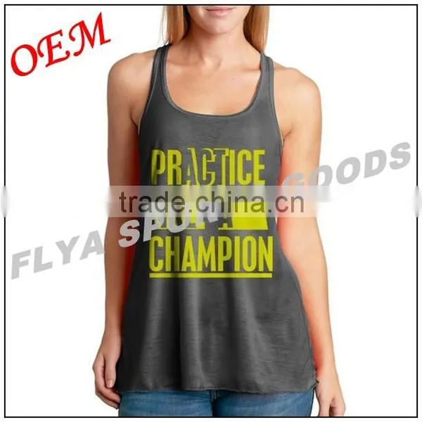 High Quality Fitness Wear 100% Cotton Girls Sports Singlet Quality Choice photo-2
