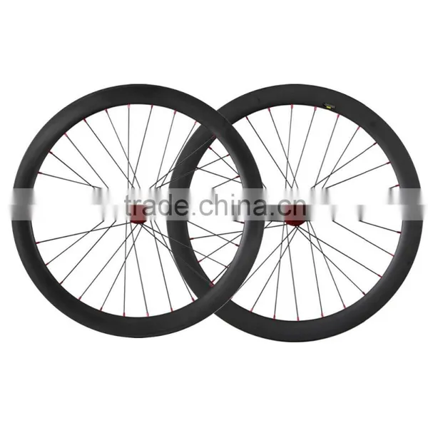 2016 Best Quality 700c50mm Clincher Road Disc Wheelset China Carbon Disc Wheels photo-2