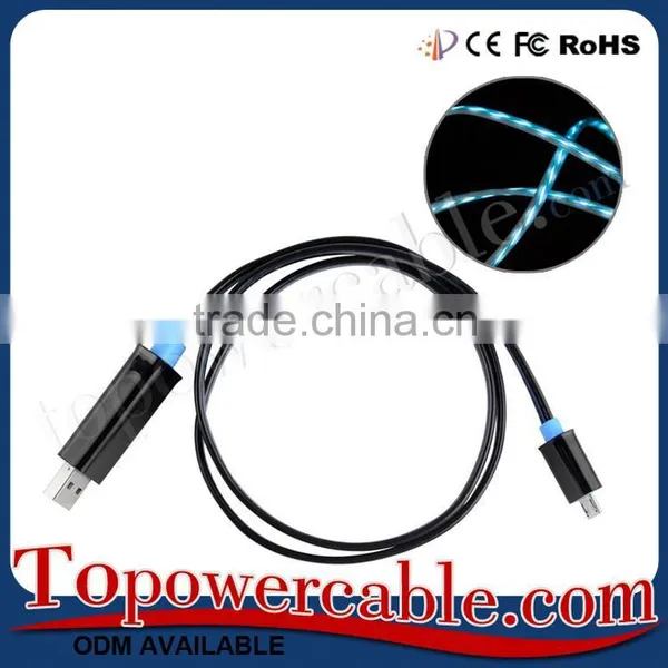 Factory Price Colorful Best Sync Data Micro USB Cables With LED Light photo-3