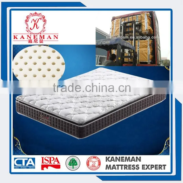 100% Natural Latex Mattress Pillow Top Spring Mattress From Direct Factory