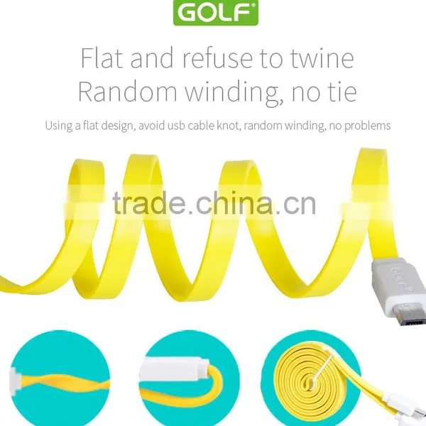 GOLF Fast Charging USB Flat Cable for Android Phone Quick Charge and Data Noodle Micro Cable for Android Device photo-5
