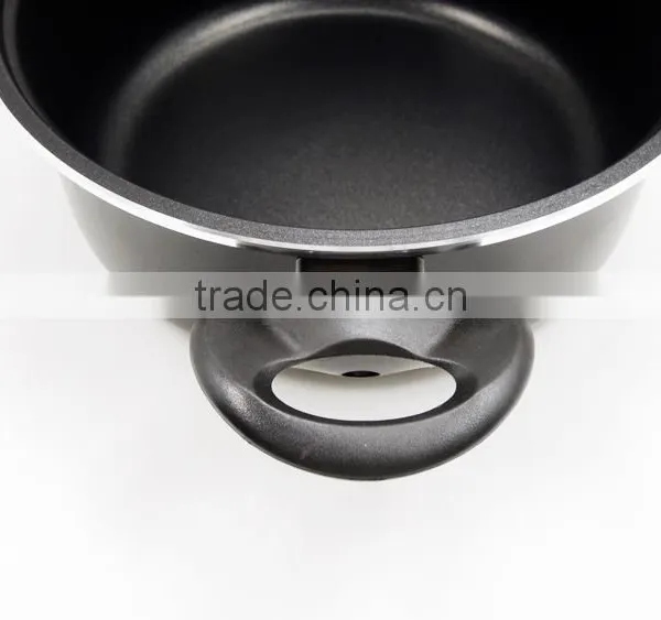 Forged Aluminum Imitation Nonstick Coating Pressed Aluminum Casserole Hot Pot Cheap Price photo-4