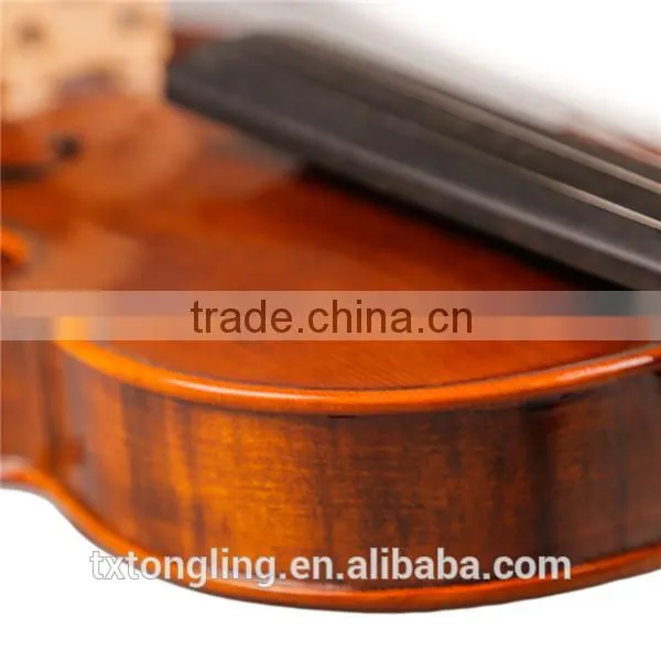(TL004-1) Flamed Wood Violin With Case Jujube Accessories With Four Fine Turners photo-5