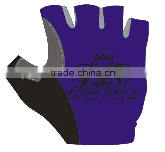 Dark Blue Skull 2015 Hot Sales Safety Gloves Sports Gloves Breathable Gloves Half Finger Gloves Cycling Gloves Bicycle Gloves photo-2