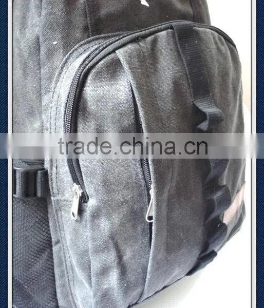 Heavy Washed Canvas Backpack Bag photo-3