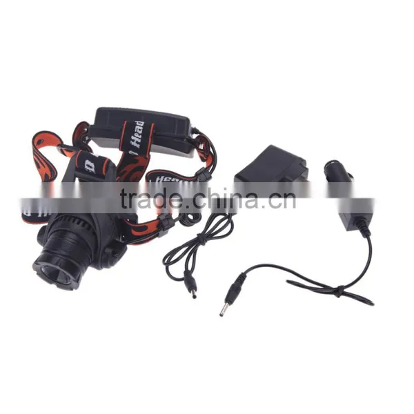 2000LM Zoomable U2 LED Headlight 3-Mode Adjustable Headlamp Light With Car Charger for Bicycle Camping Hiking photo-3