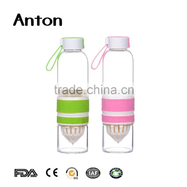 21oz Hot Sell Eco-friendly High-quality Glass Sport Water Bottle With Silicone Sleeve photo-3