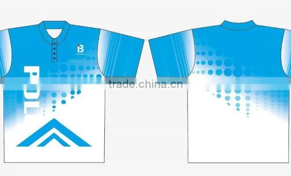 Custom HOT Design Pique Sublimated Royal Blue Polo Shirt photo-5