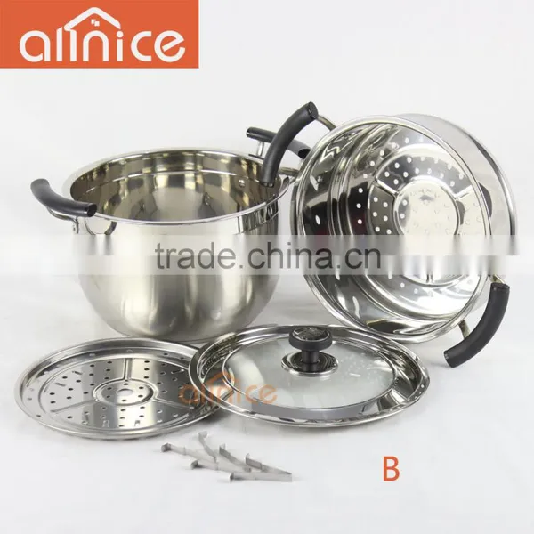 Stainless Steel Kitchen Steamer and Soup Pot With The Character Designs Handle Easily Picked up photo-4