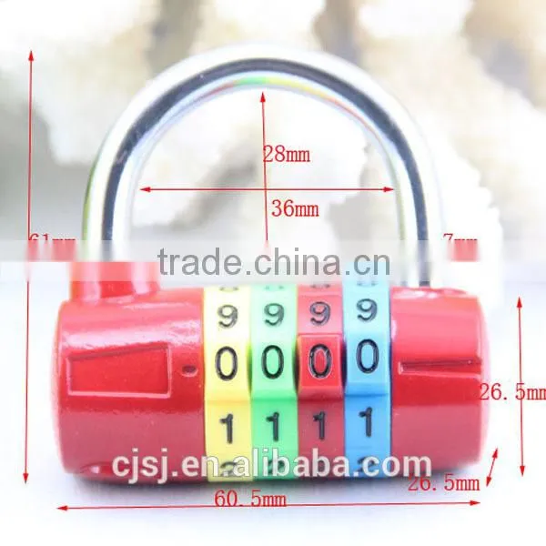 High Security Colorful 4 Digits Reset Combination Lock photo-5