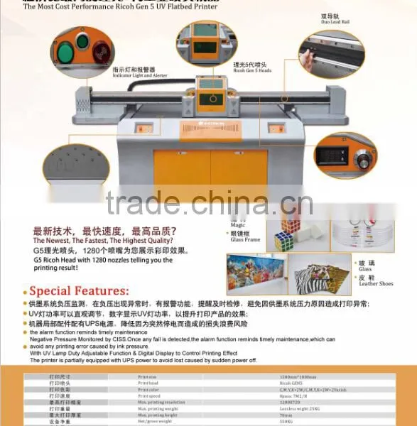 UV1325 Mini Digital Flatbed uv Printer for Pen,acrylic,metal,photo,plastic,leather,ceramics ,etc photo-4