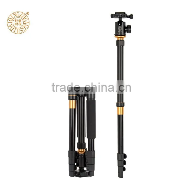 QZSZD-Q570 Portable Lightweight Small Universal Digital Camera Tripod for DSLR Camera, Aluminum Black Camera Stand Factory Direc photo-3